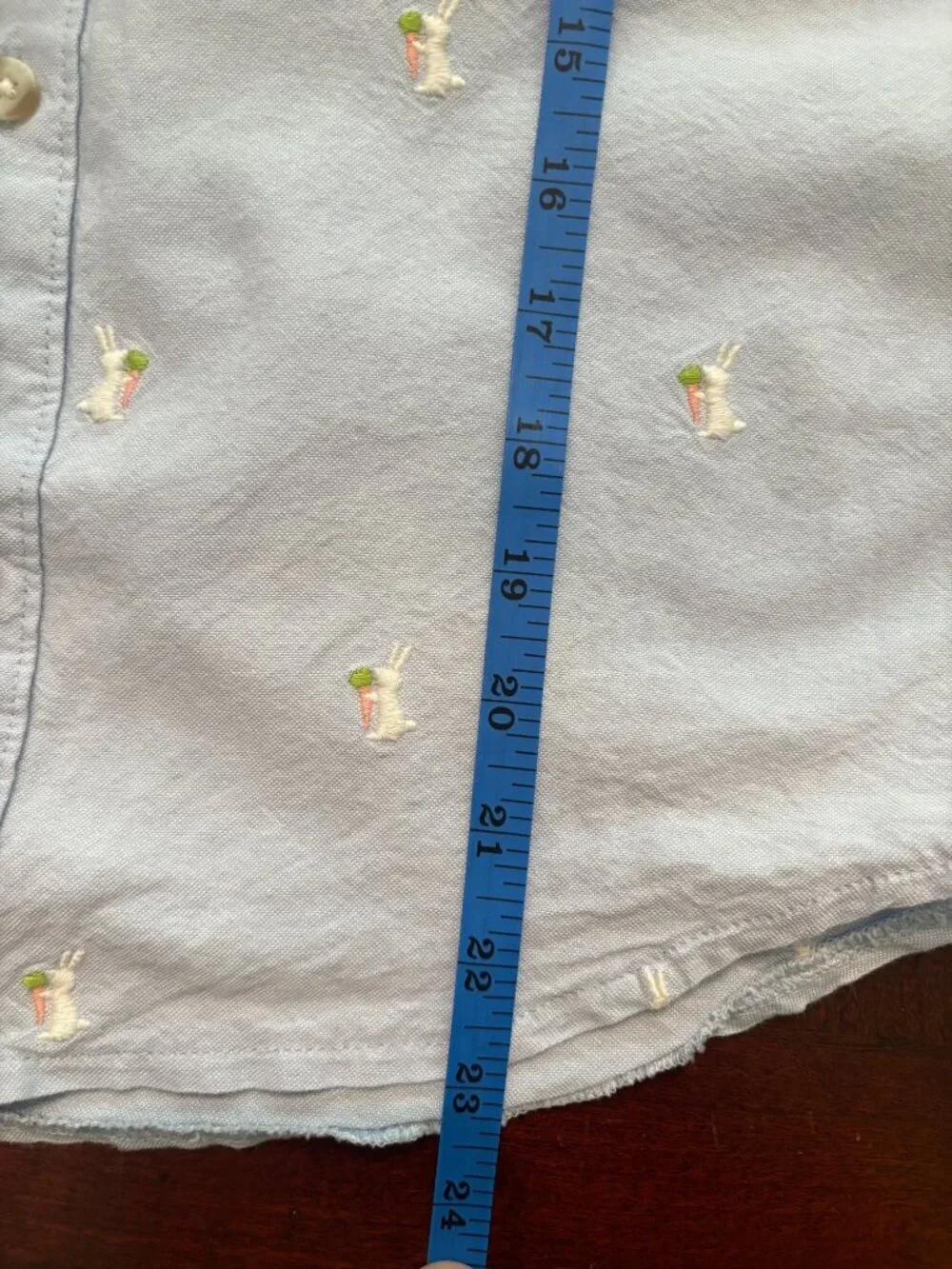 Gymboree Embroidered Easter Bunny Oxford Button Up Boys Size 10 Dress Shirt